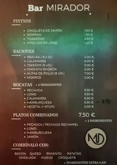 Menu 1