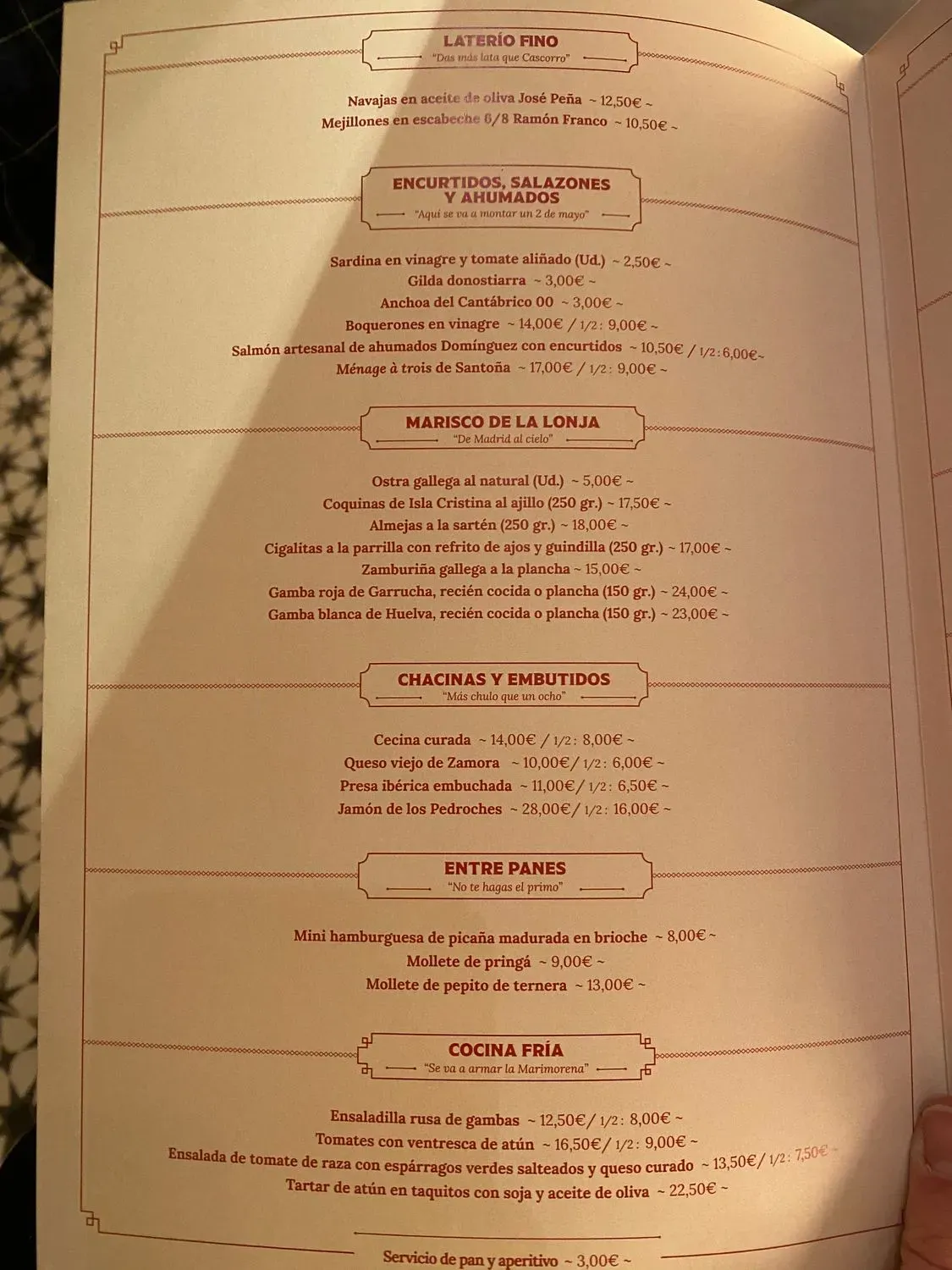 Menu 1