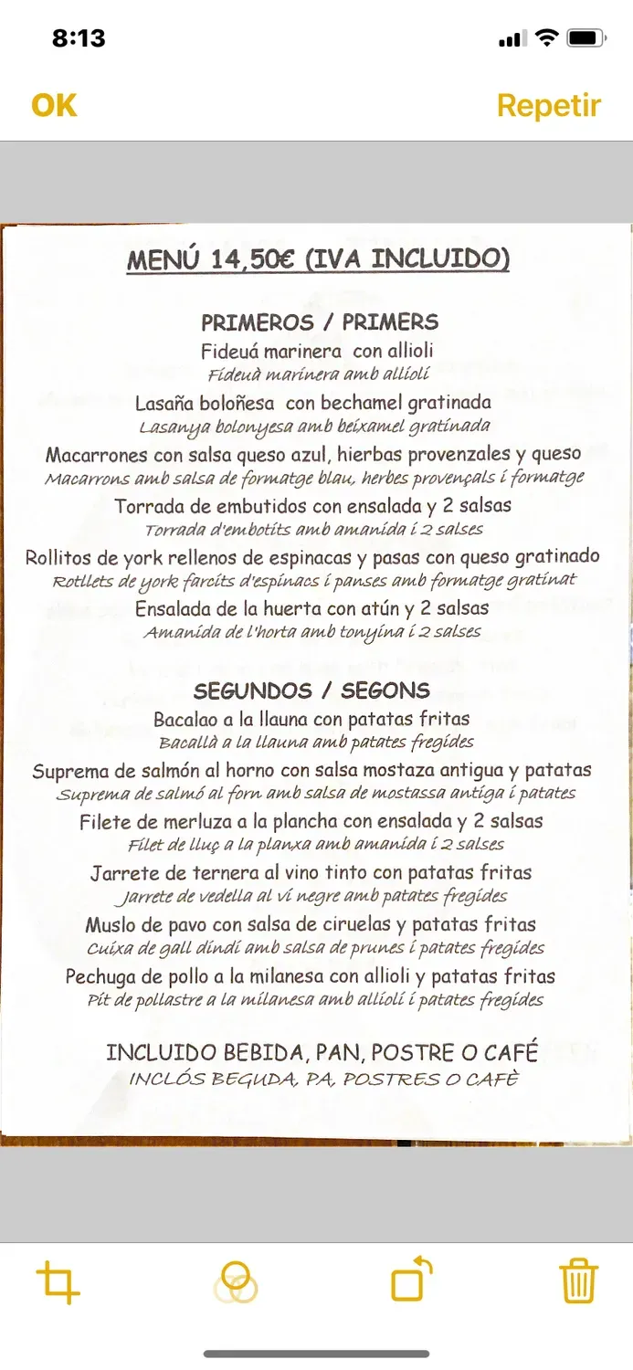 Menu 1