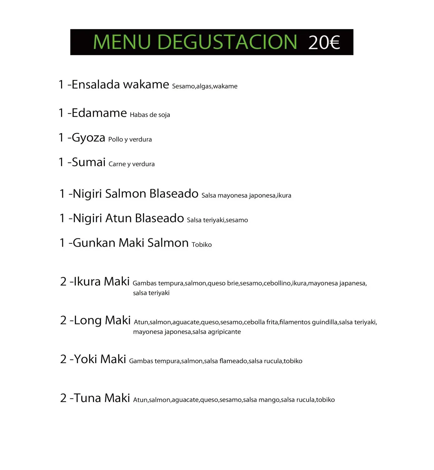 Menu 1