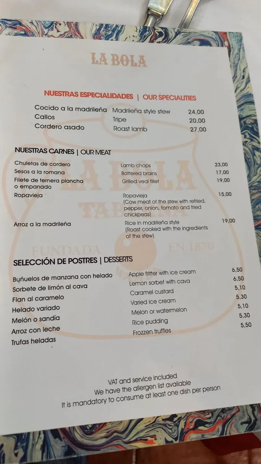 Menu 1