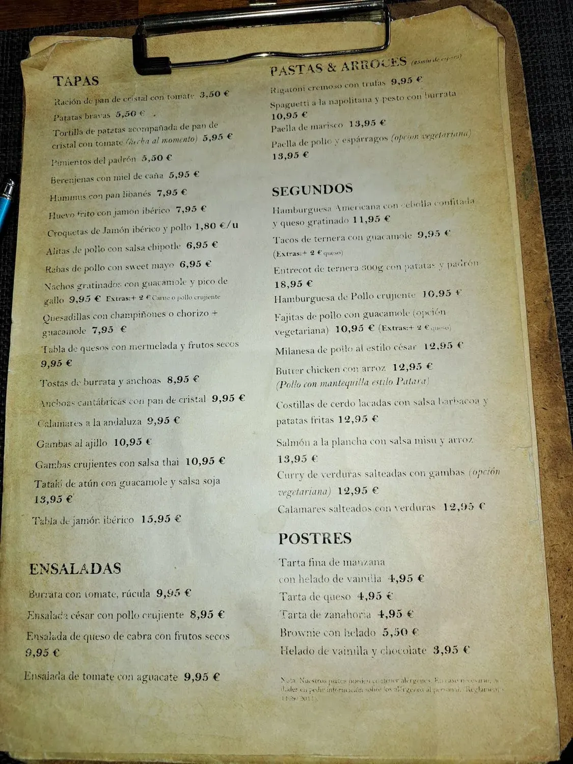 Menu 1