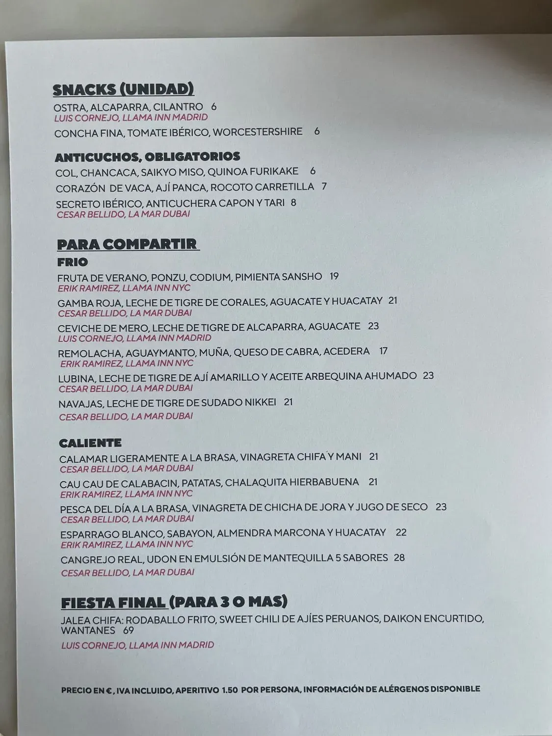 Menu 1