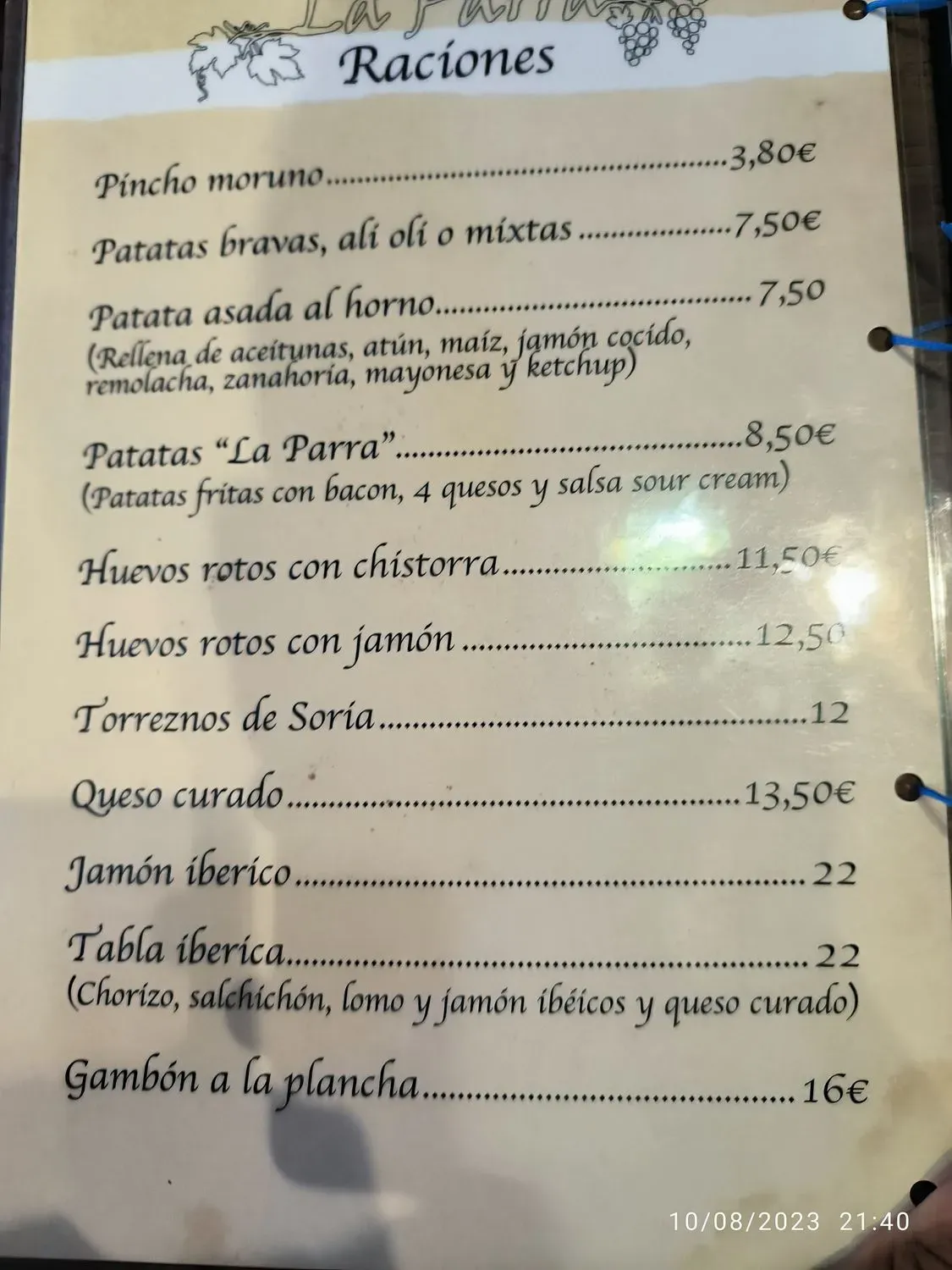 Menu 1