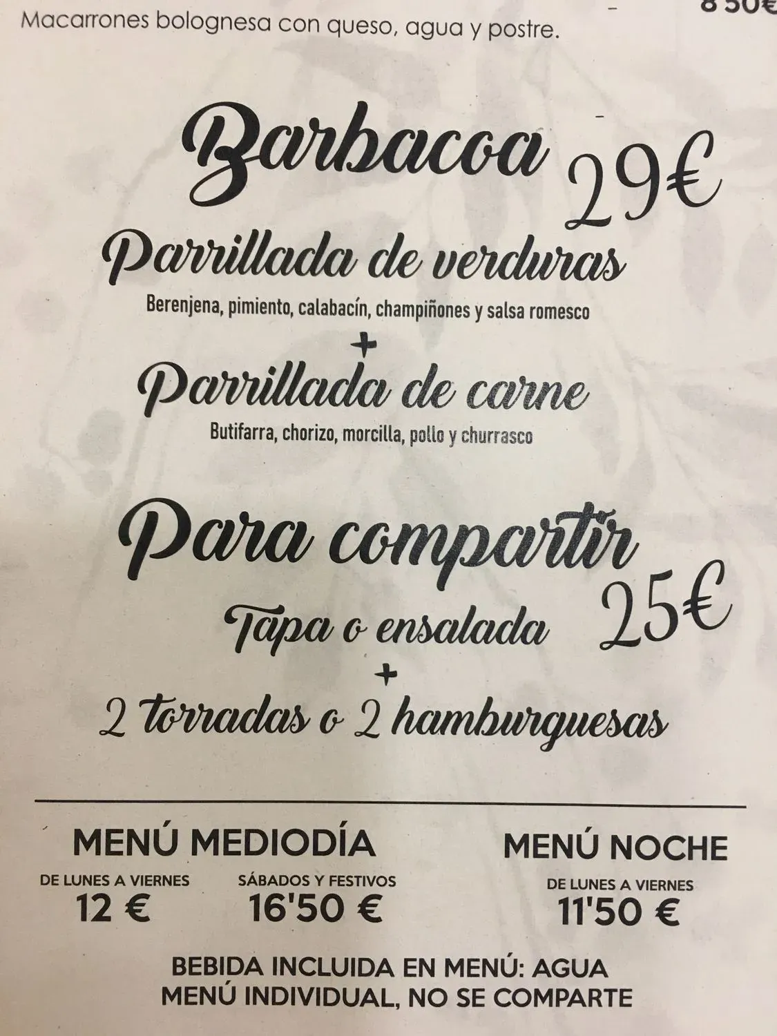 Menu 1