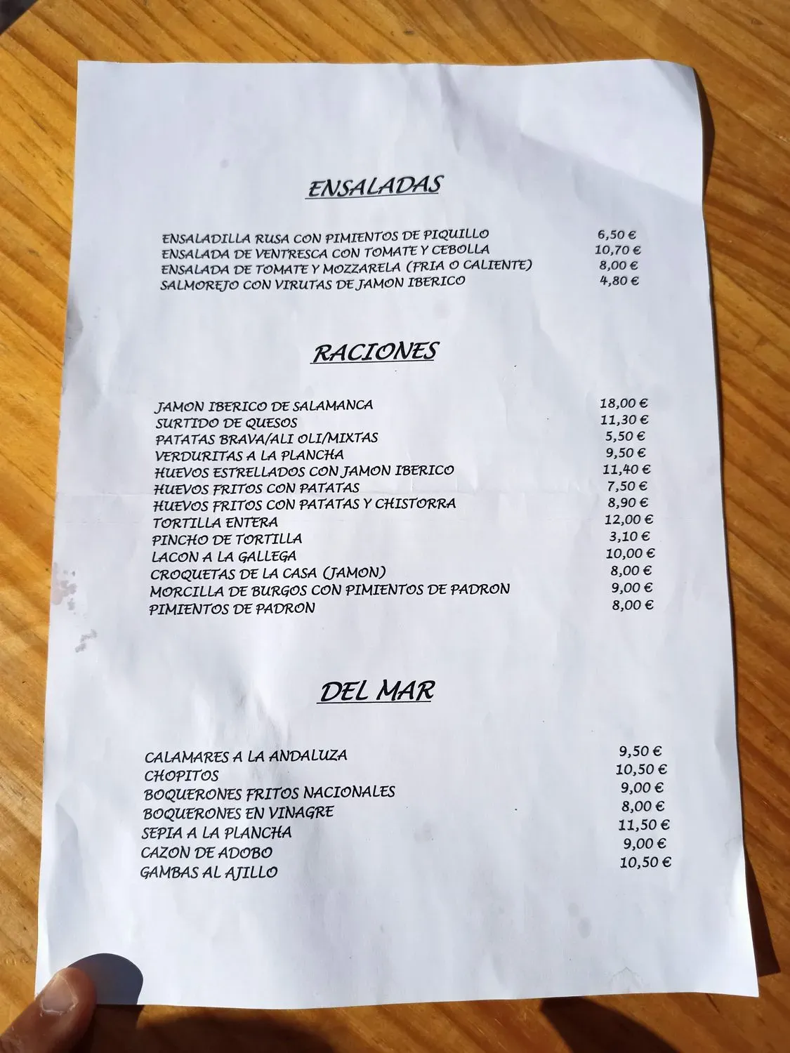 Menu 1