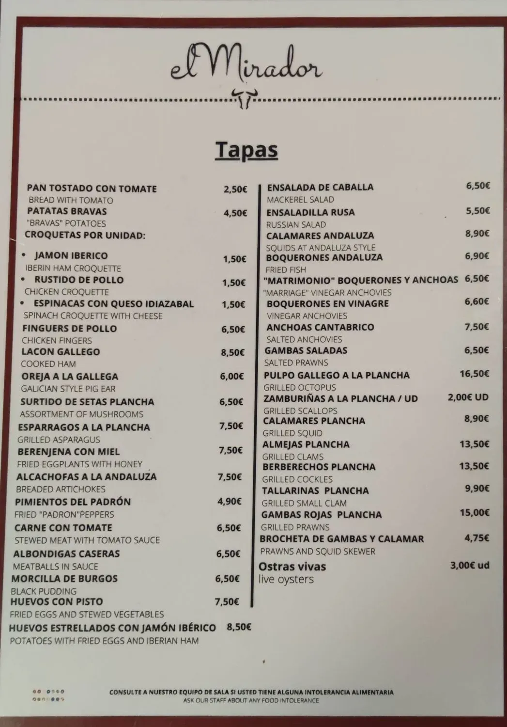 Menu 1