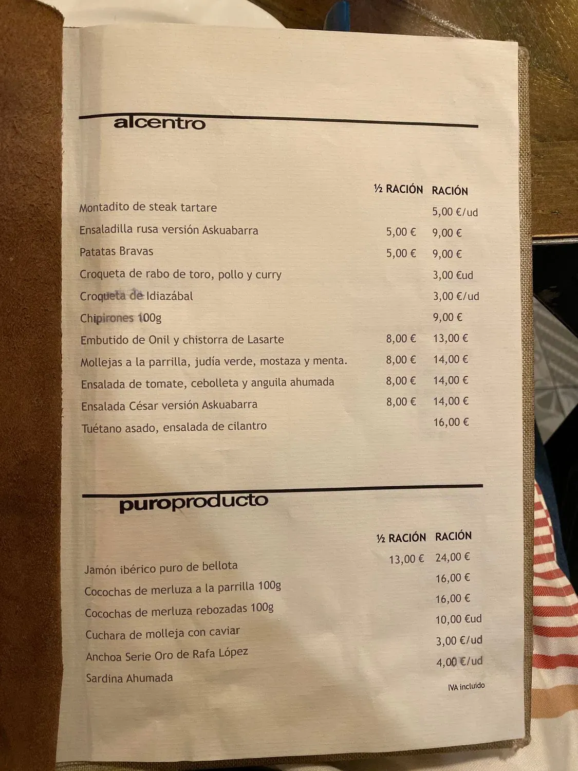 Menu 1