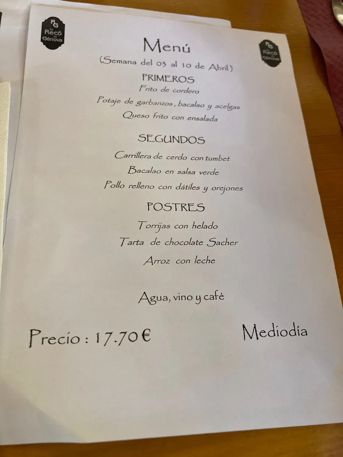 Menu 1