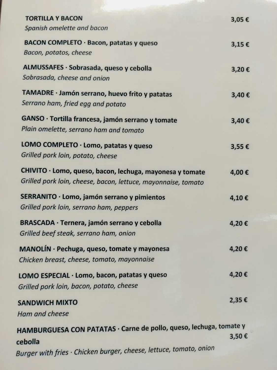 Menu 1