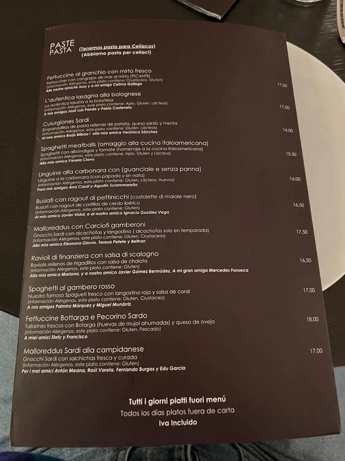 Menu 1