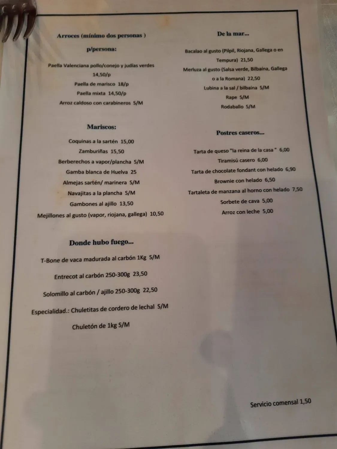 Menu 1