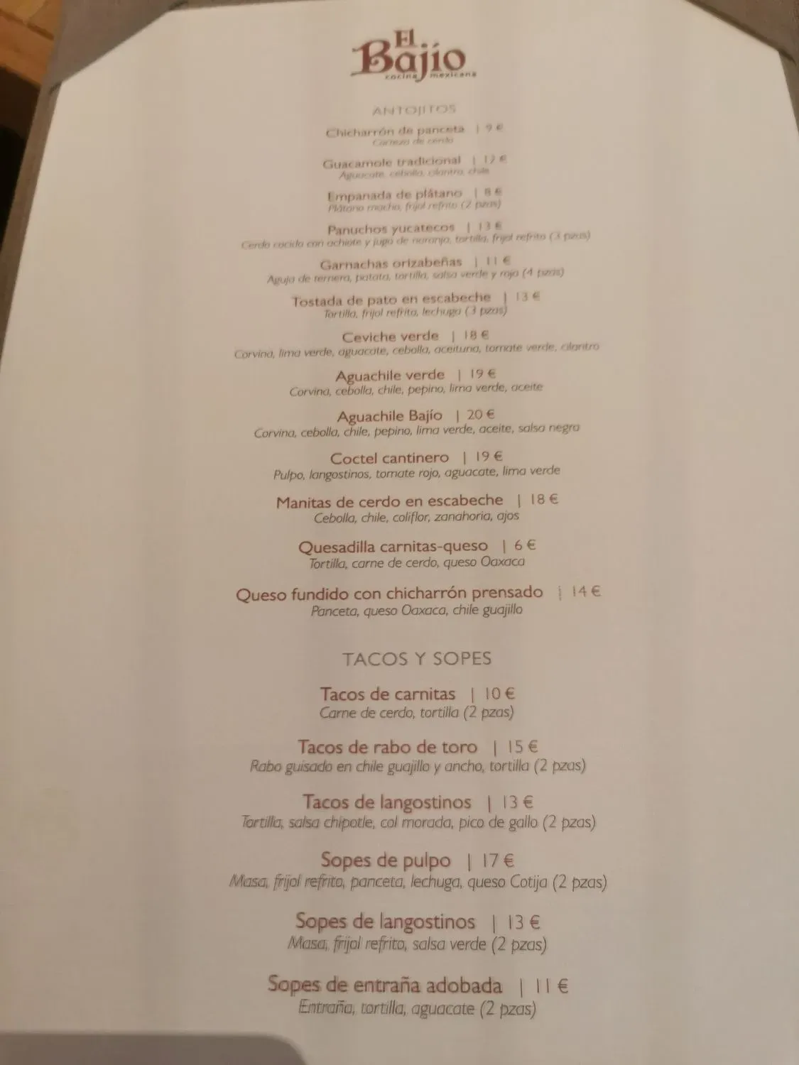 Menu 5