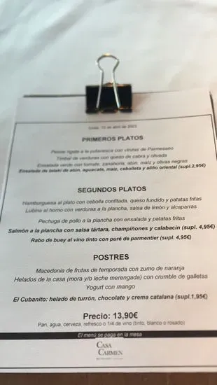 Menu 1