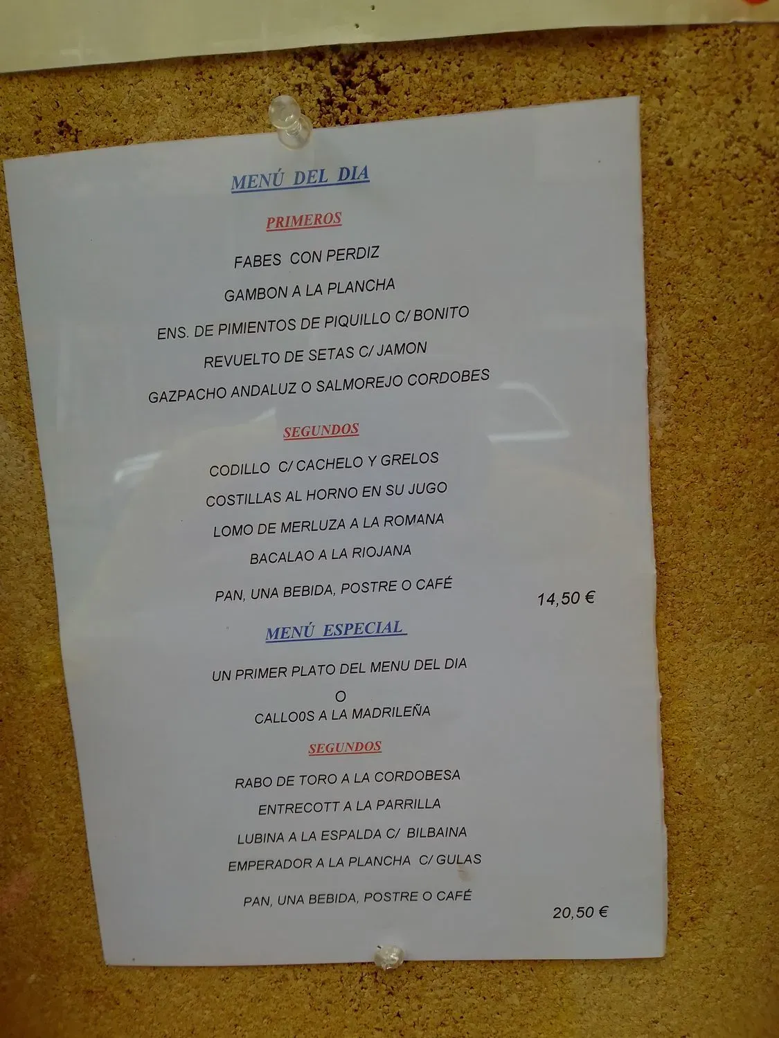 Menu 1