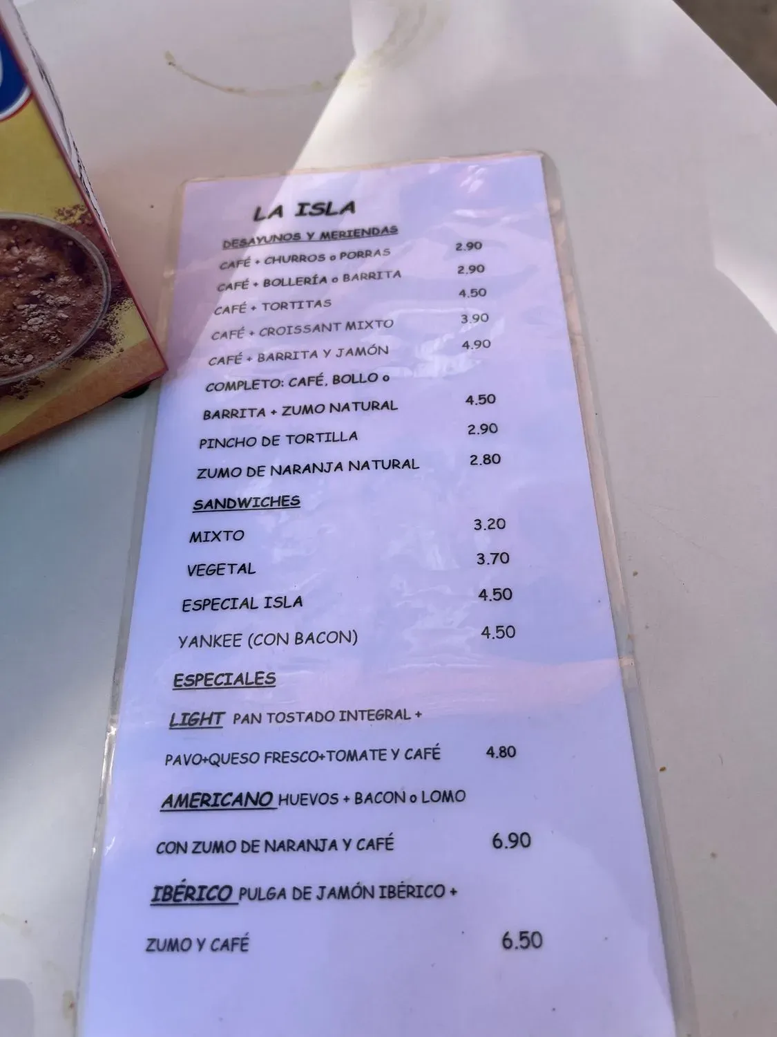 Menu 2