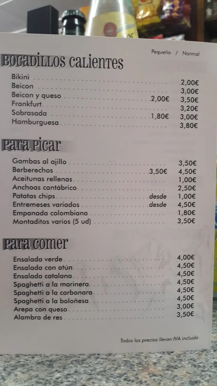 Menu 1