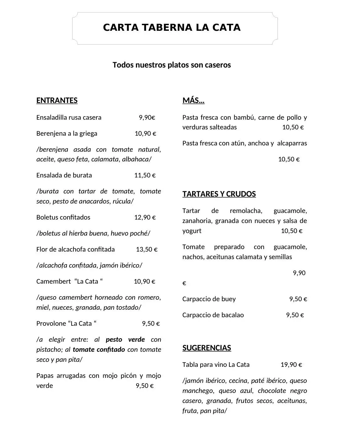 Menu 1