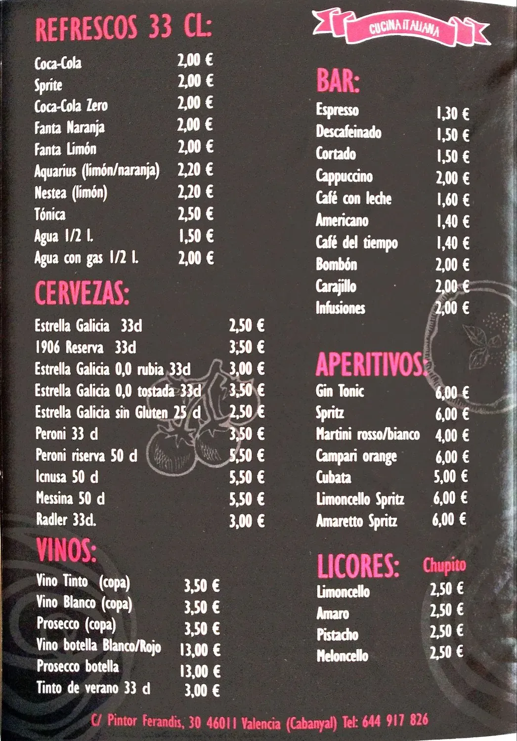 Menu 1