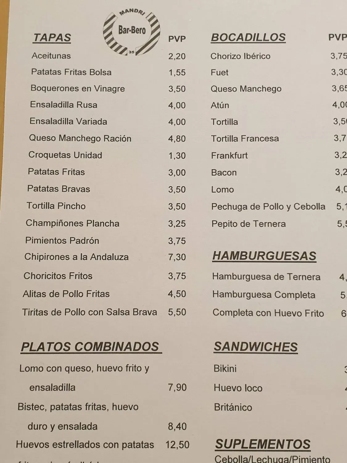 Menu 2