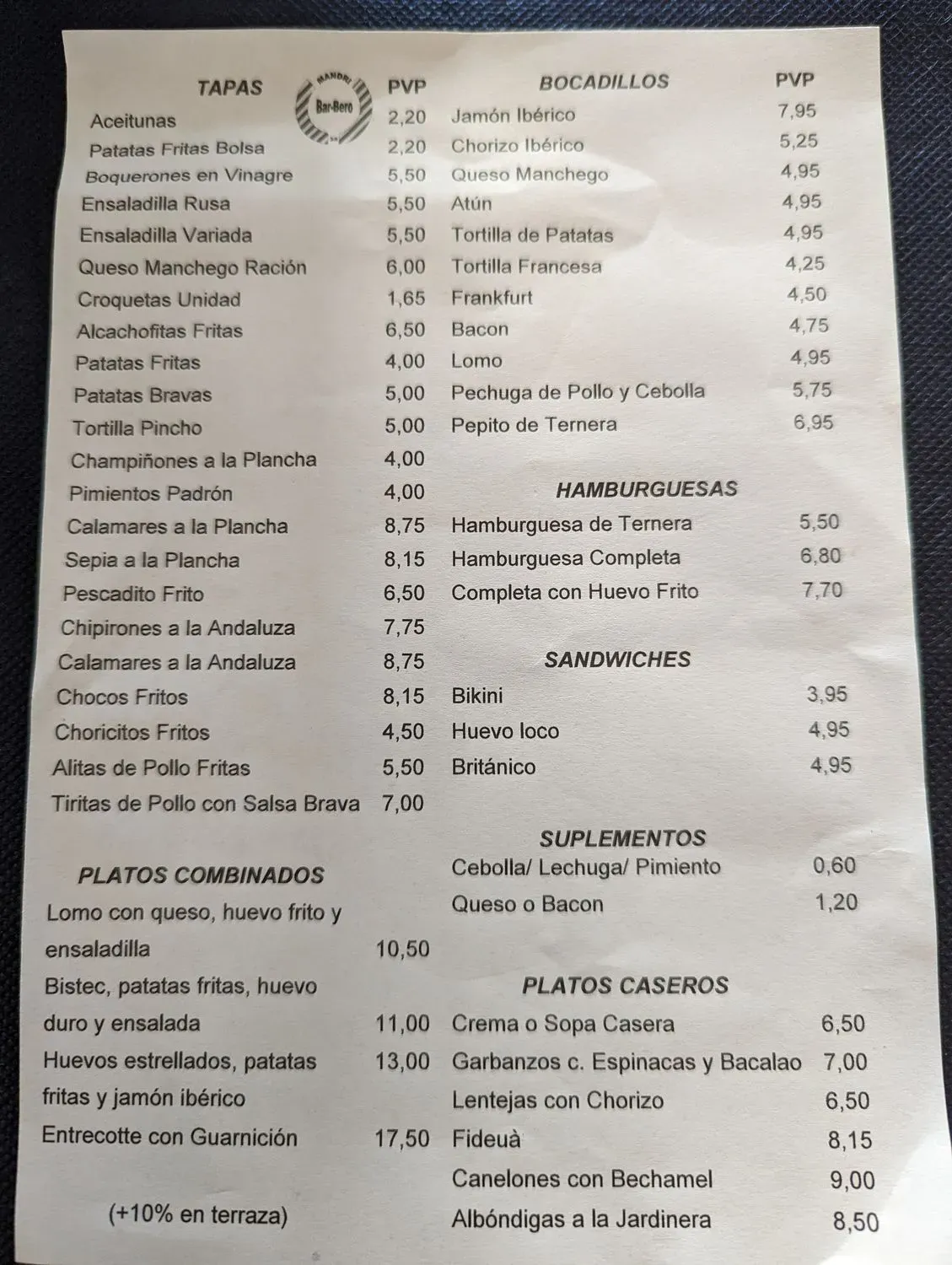 Menu 1