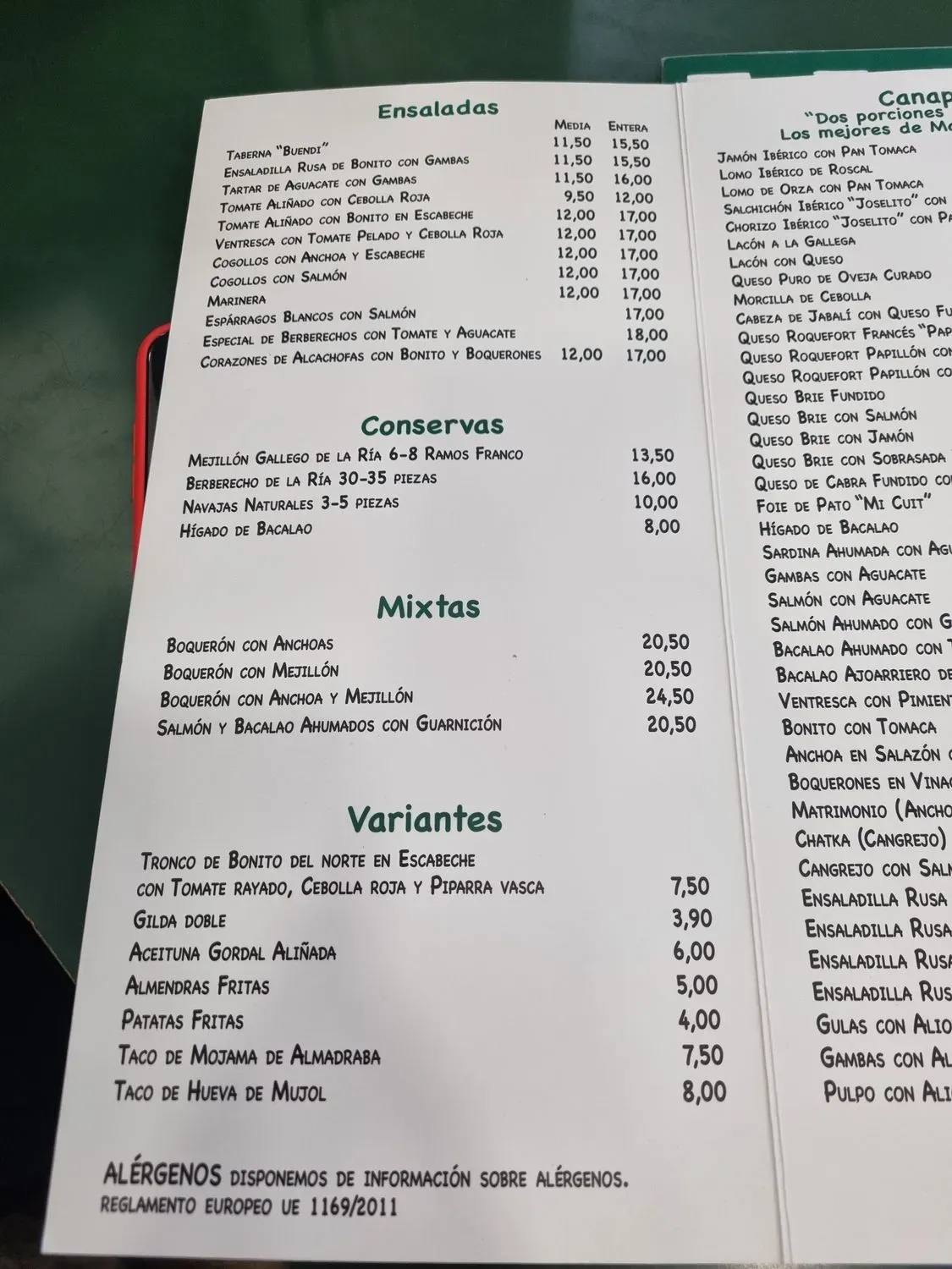 Menu 1