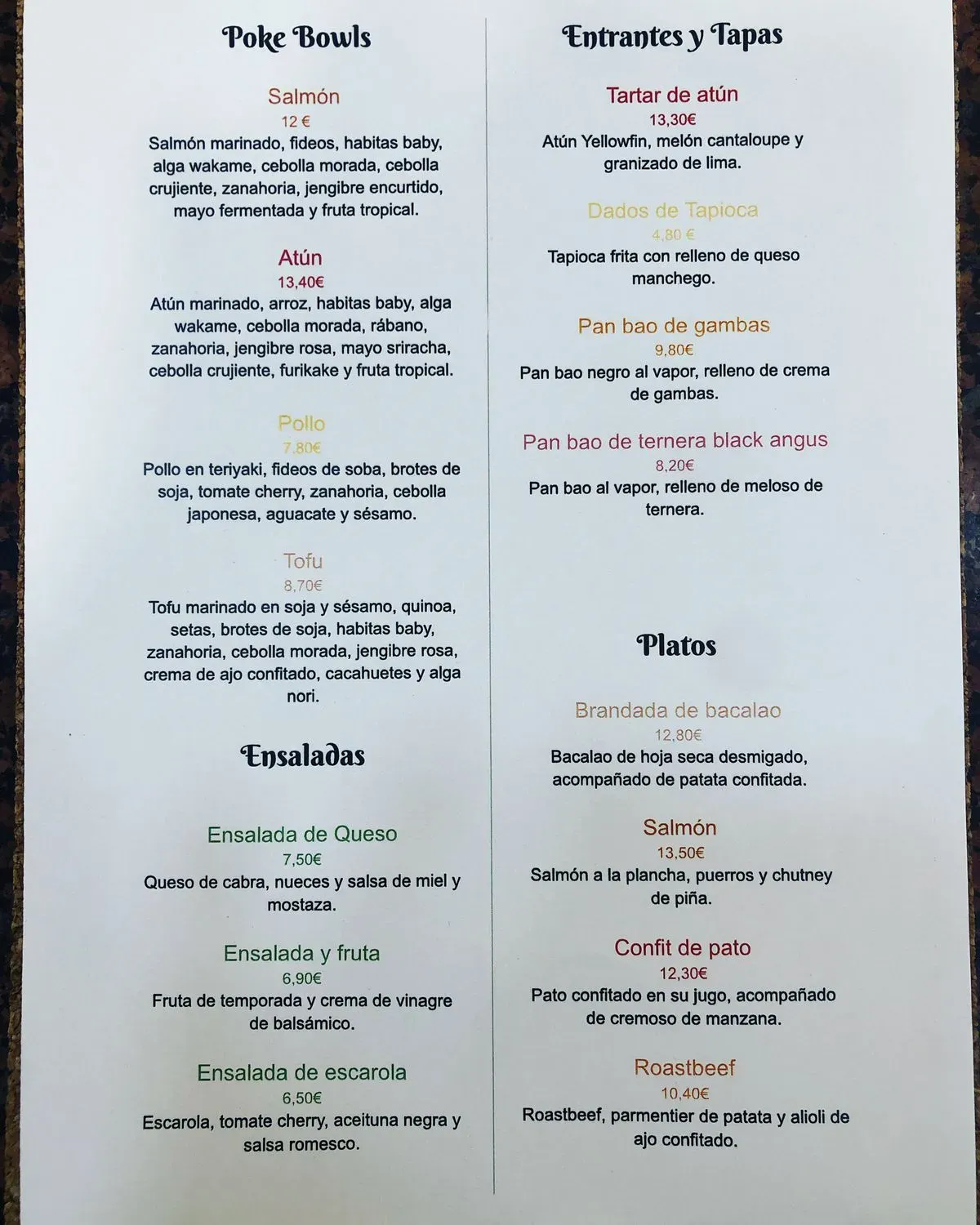 Menu 1