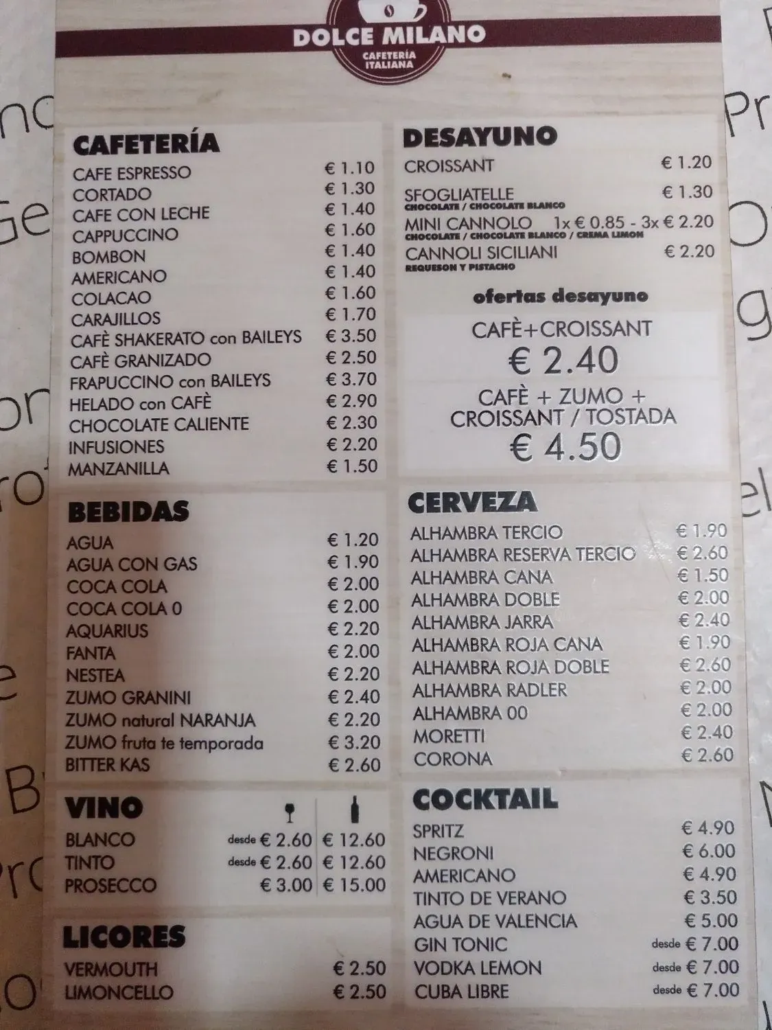 Menu 1