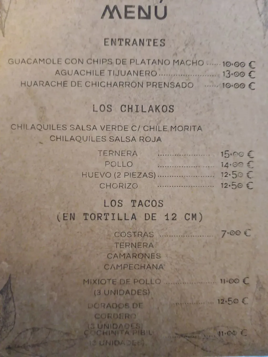 Menu 1