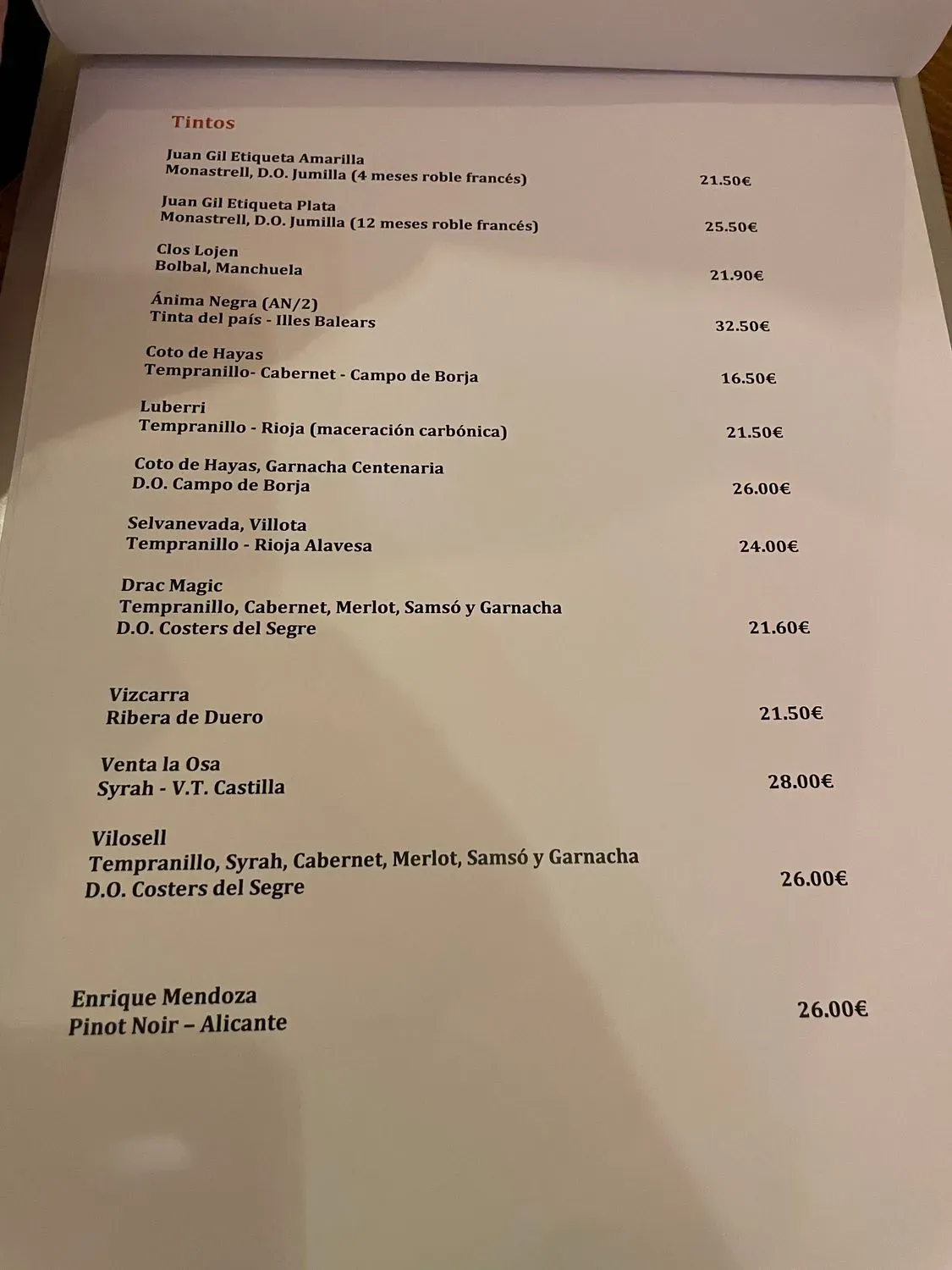 Menu 1