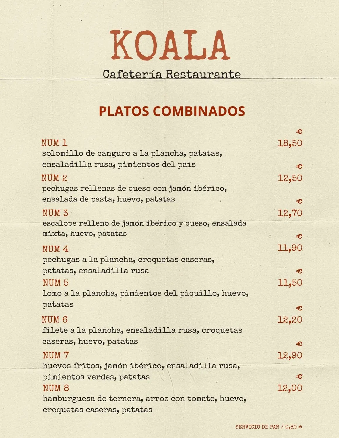 Menu 1