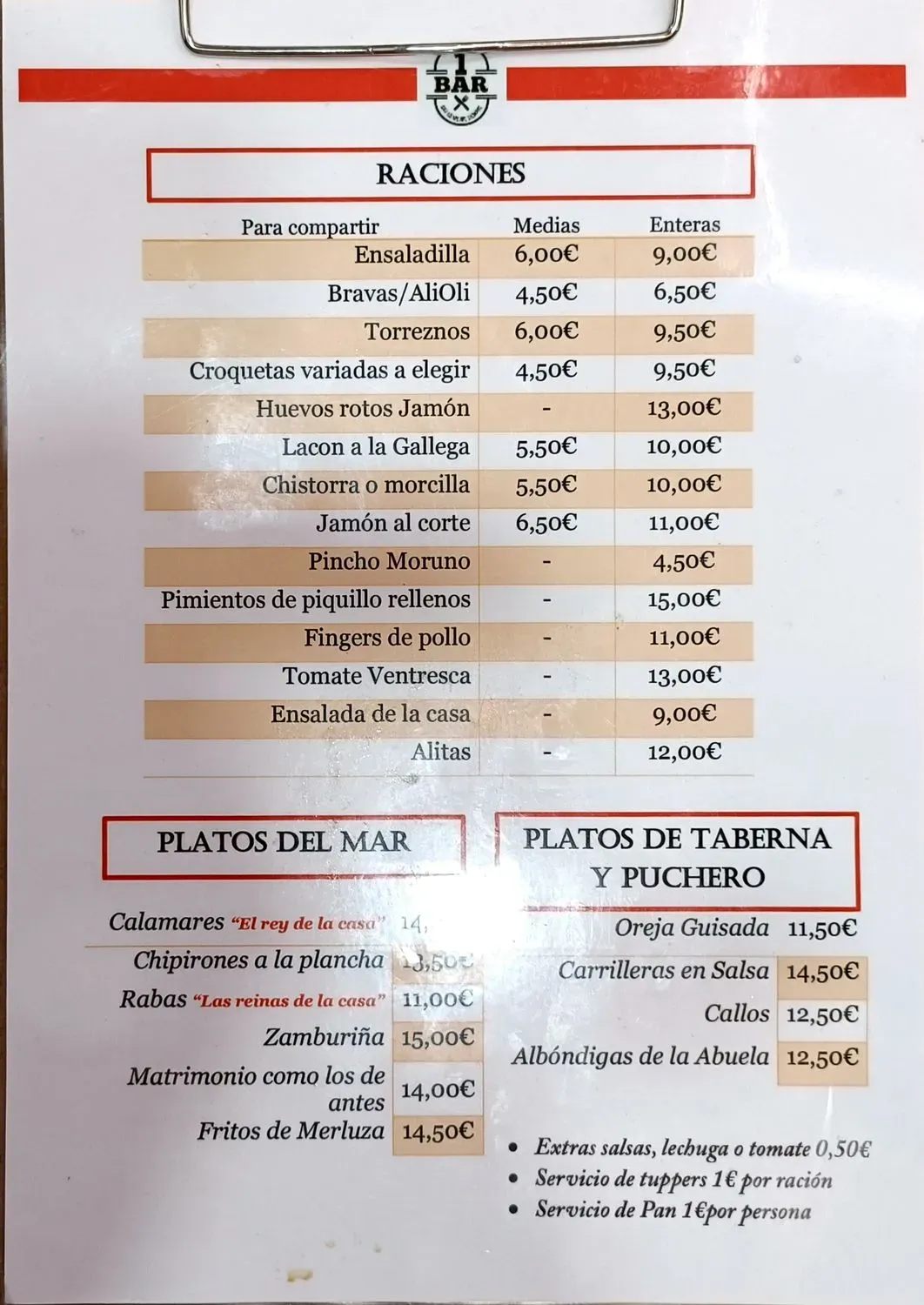 Menu 1