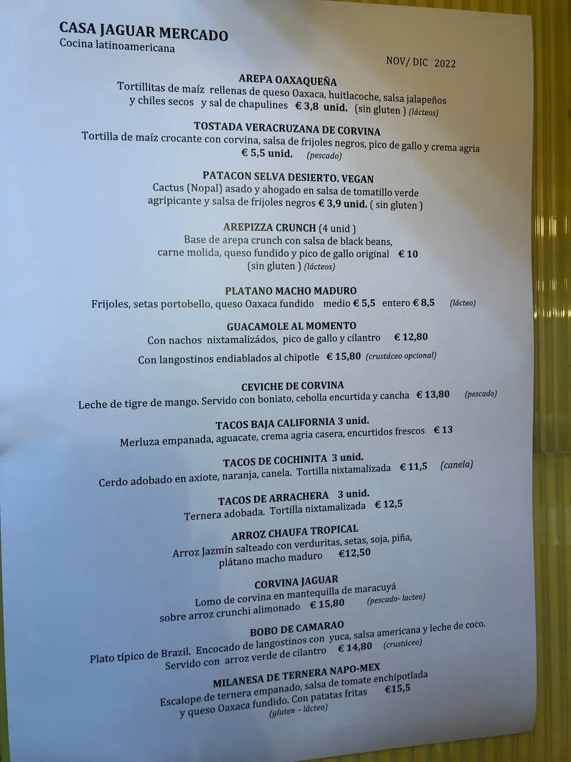 Menu 1