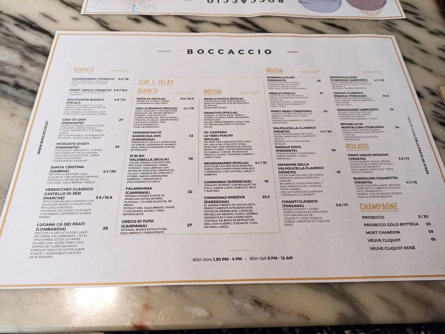 Menu 1