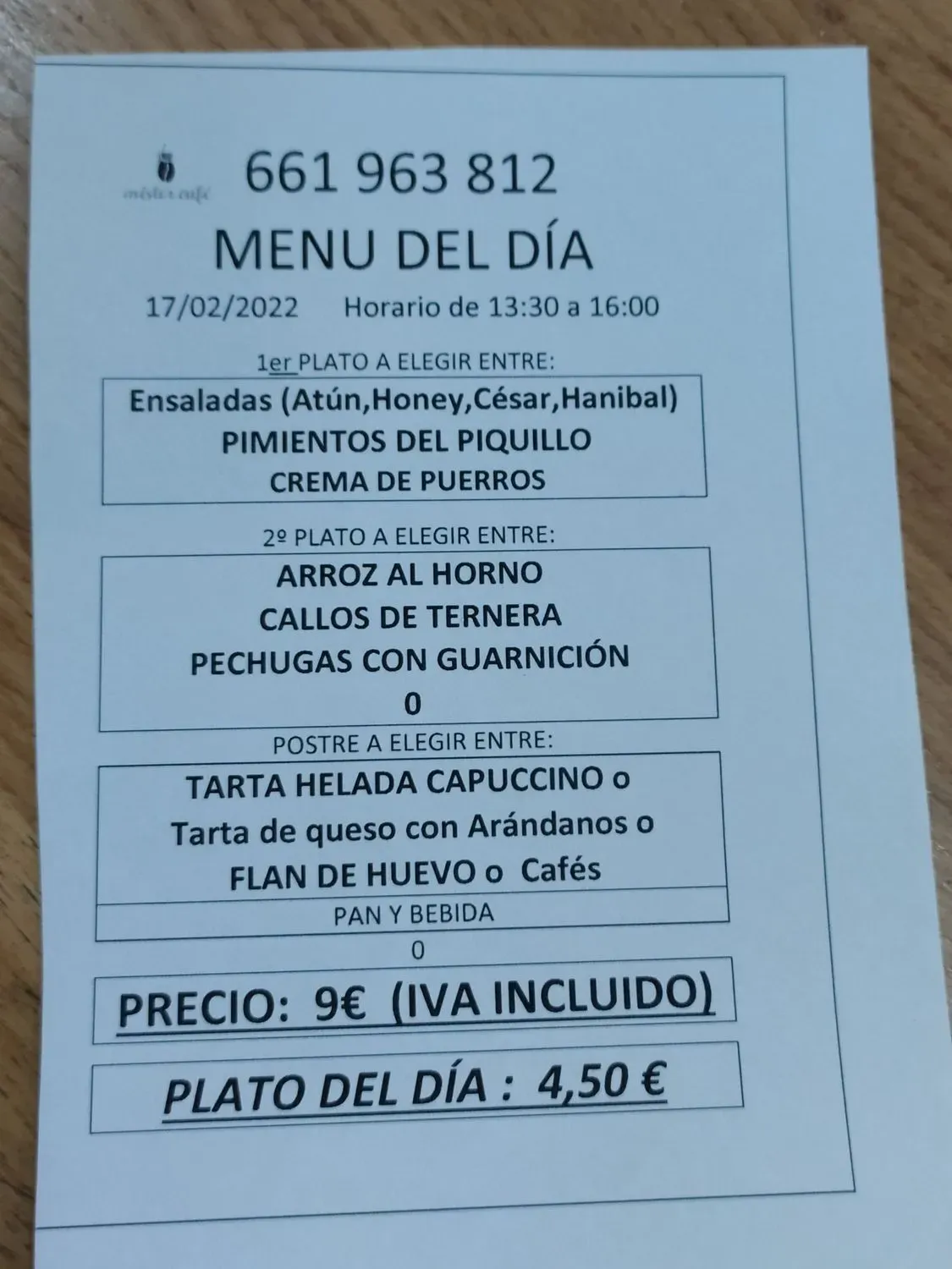 Menu 1