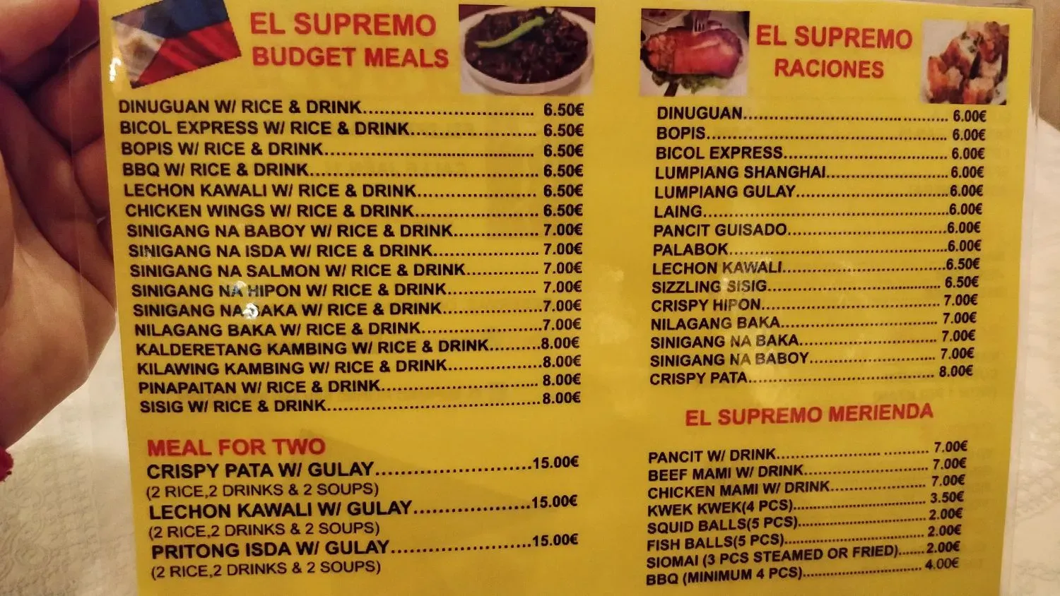 Menu 1