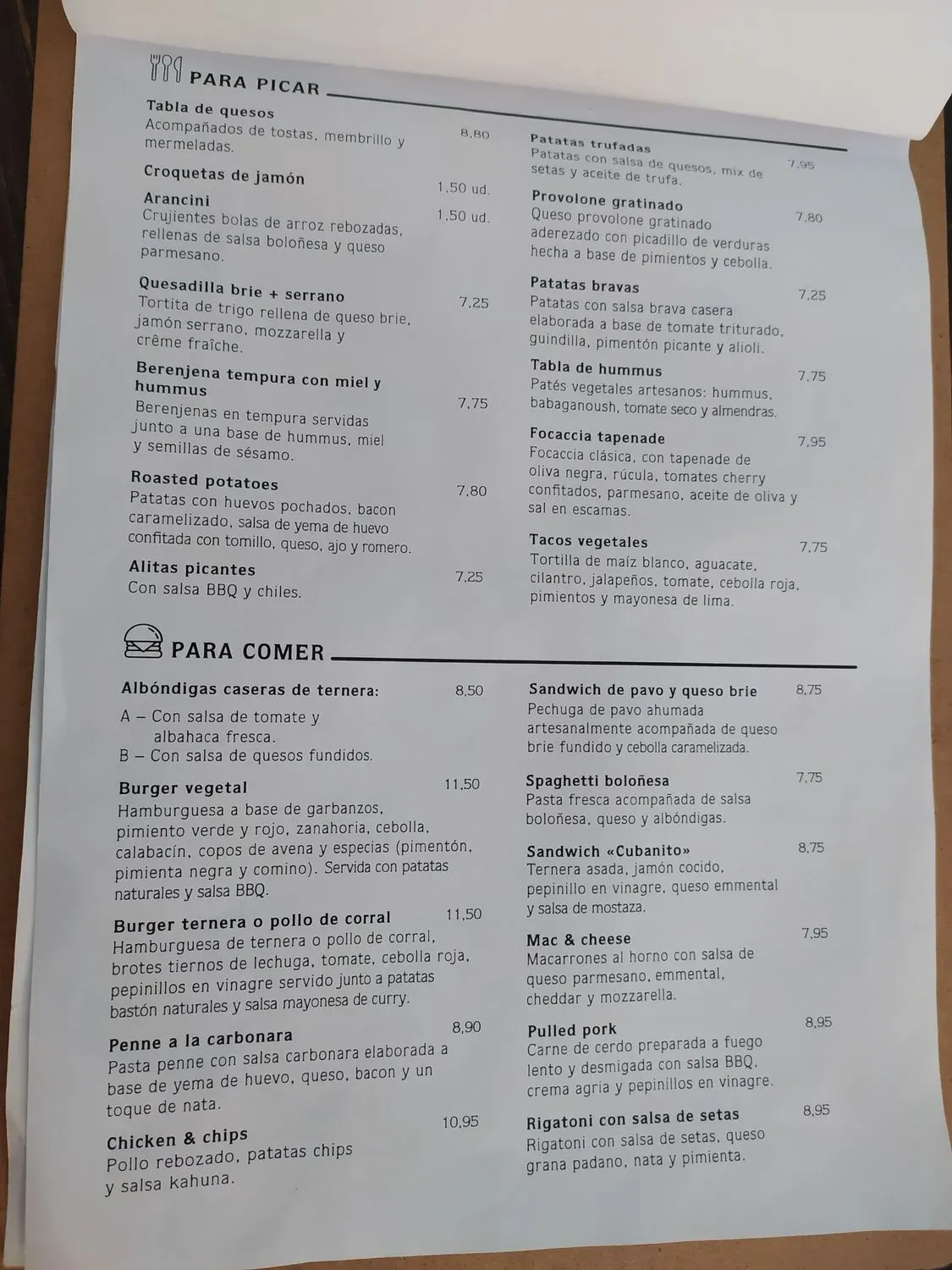 Menu 1