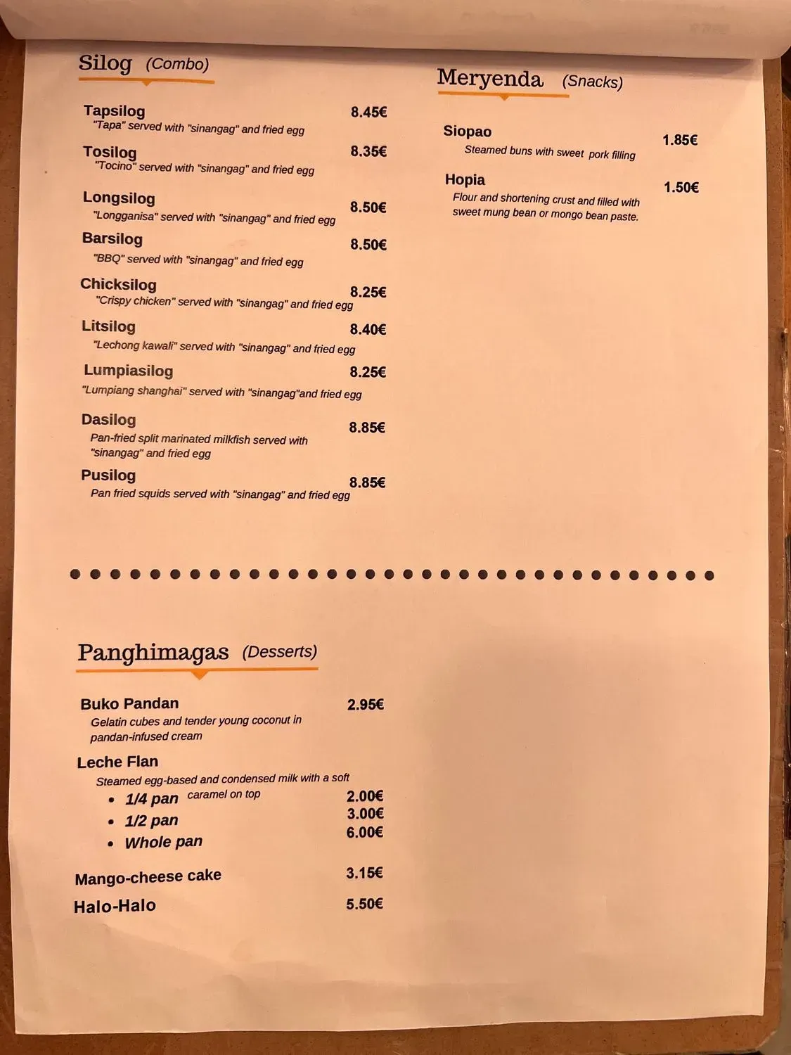 Menu 1