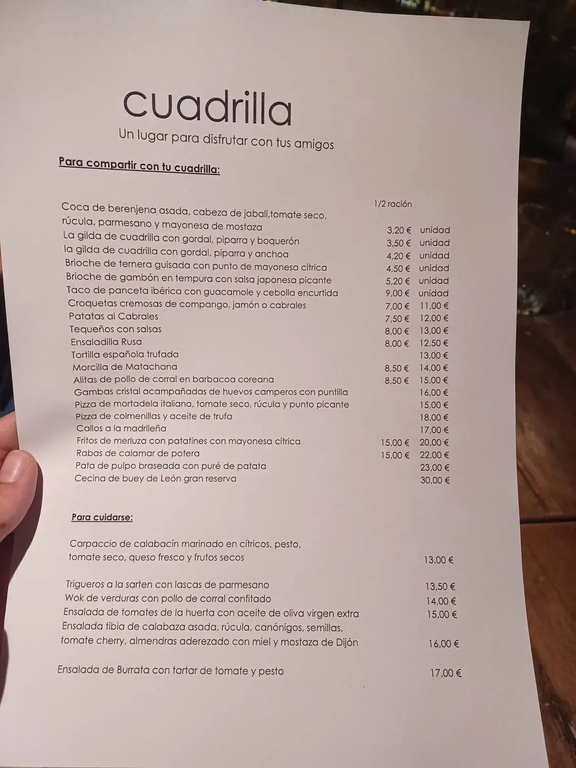 Menu 1