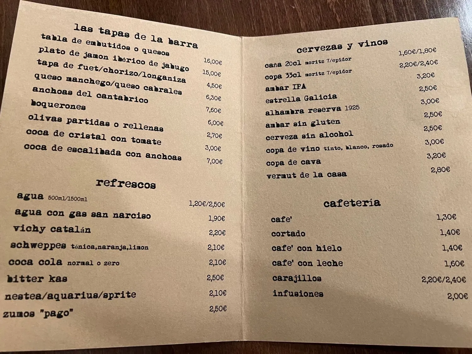 Menu 1