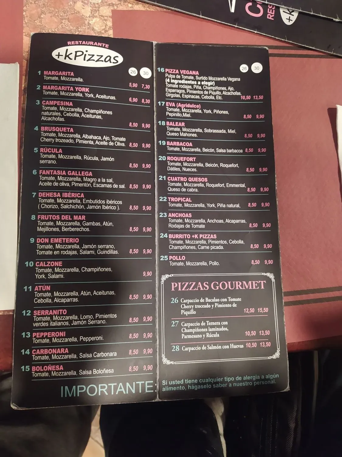 Menu 1