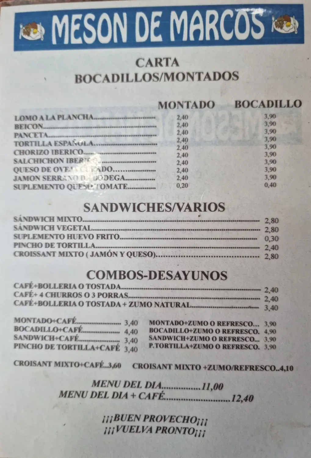 Menu 1