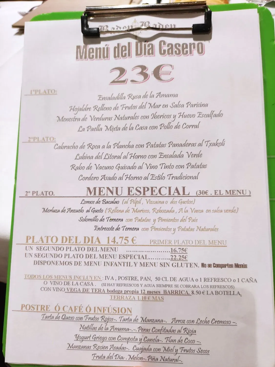 Menu 1