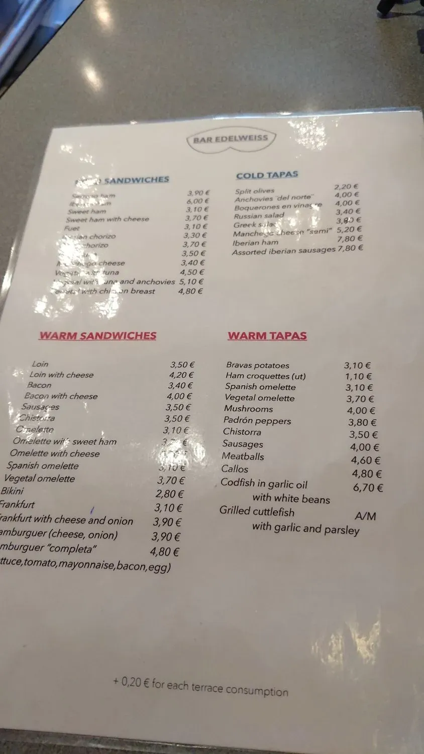 Menu 1