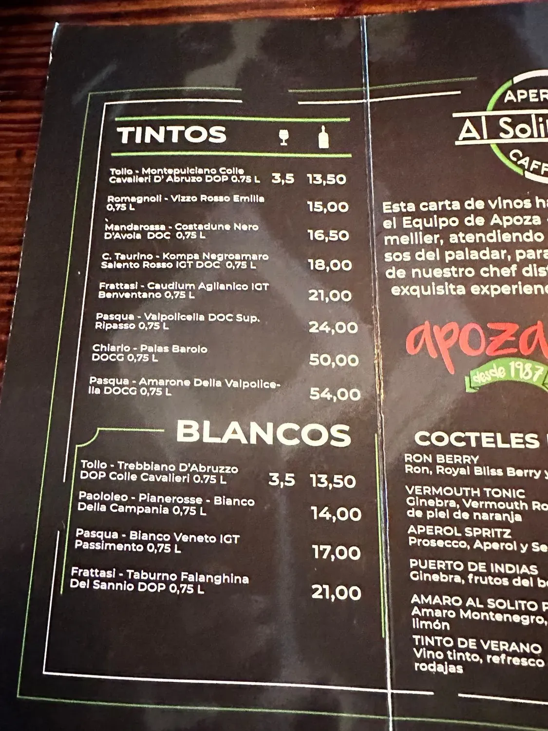 Menu 1