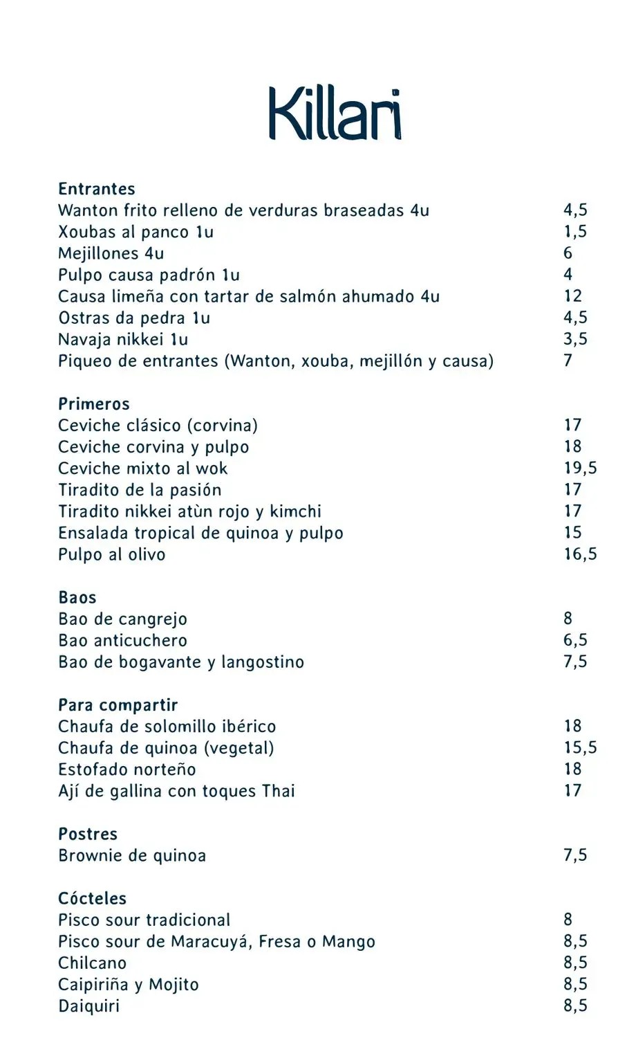 Menu 2