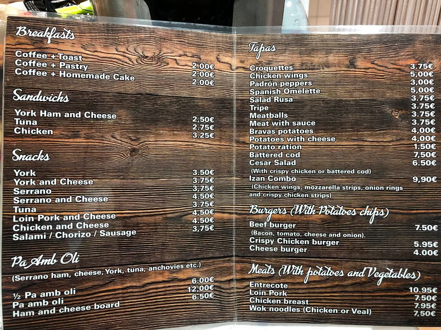 Menu 1