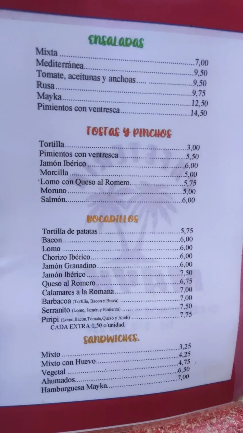 Menu 1