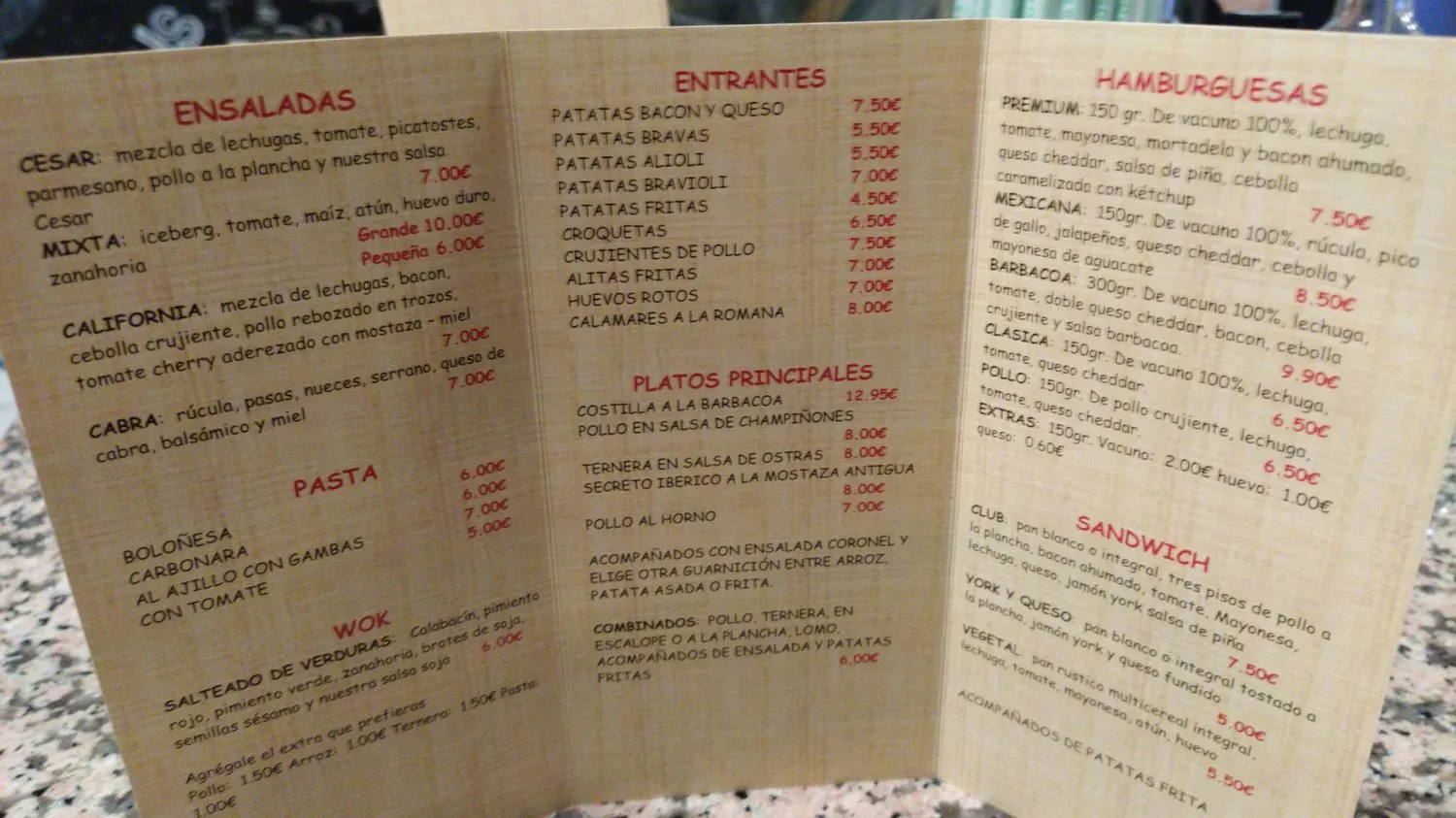 Menu 1