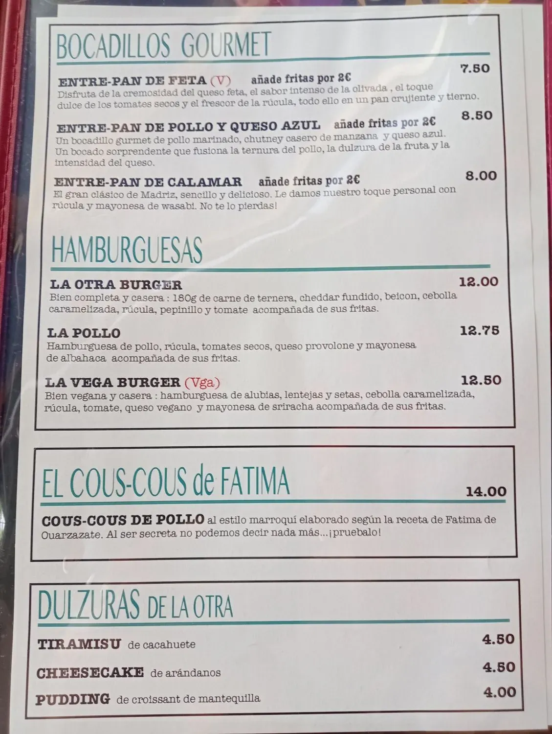 Menu 1